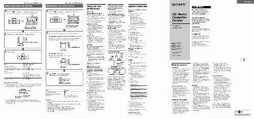 Mode d'emploi SONY CFD-V17