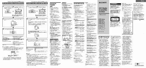 Mode d'emploi SONY CFD-V177