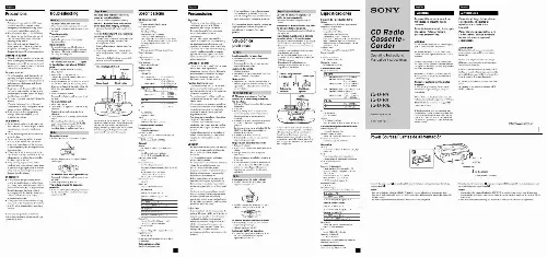 Mode d'emploi SONY CFD-V6