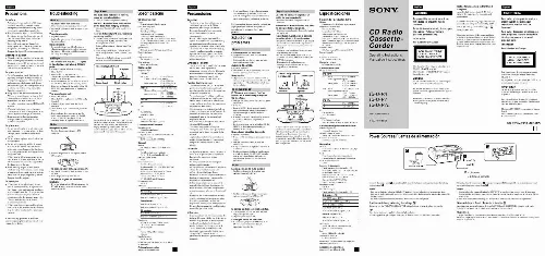Mode d'emploi SONY CFD-V7L