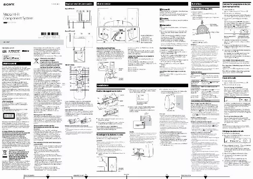 Mode d'emploi SONY CMT-CX5IP