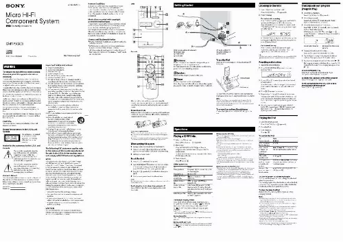 Mode d'emploi SONY CMT-FX300I