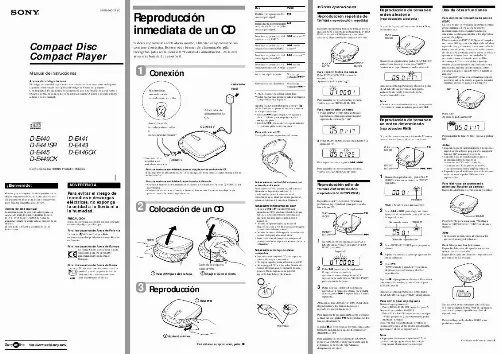 Mode d'emploi SONY D-E440