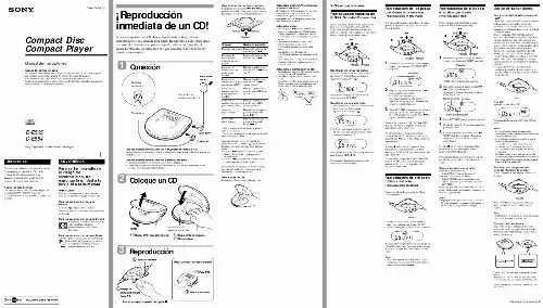 Mode d'emploi SONY D-E554