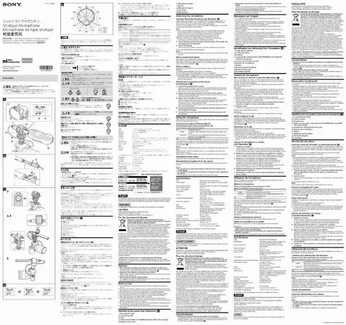 Mode d'emploi SONY ECM-CG60