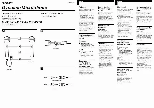 Mode d'emploi SONY F-V410