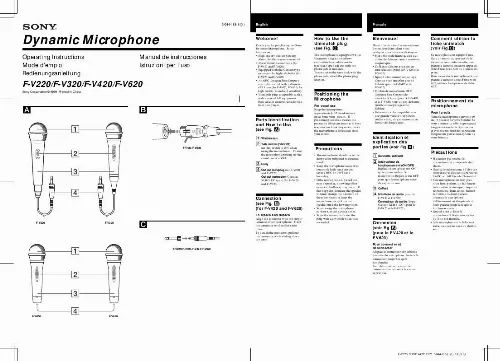 Mode d'emploi SONY F-V420