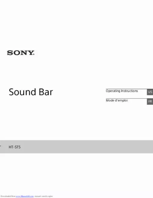 Mode d'emploi SONY HT-ST5000