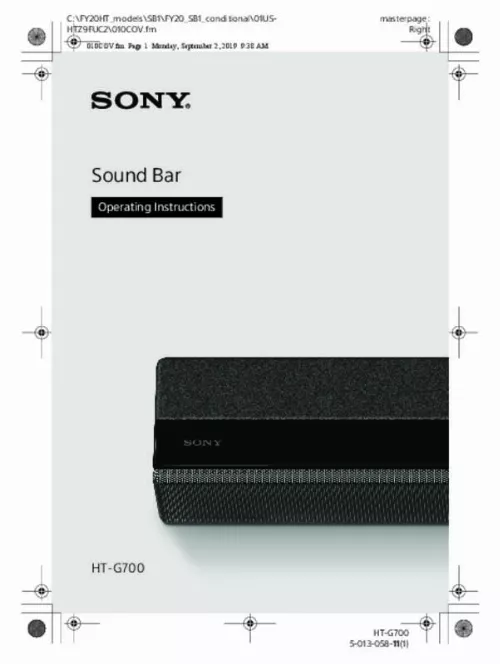 Mode d'emploi SONY HTSF150