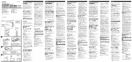 Mode d'emploi SONY ICF-703L