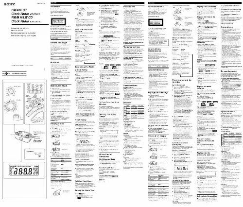 Mode d'emploi SONY ICF-CD873