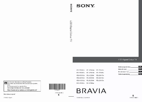 Mode d'emploi SONY KDL-37V4500