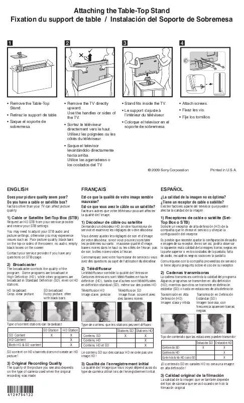 Mode d'emploi SONY BRAVIA KDL-40S5100