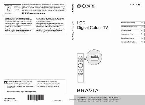 Mode d'emploi SONY KDL-46EX400