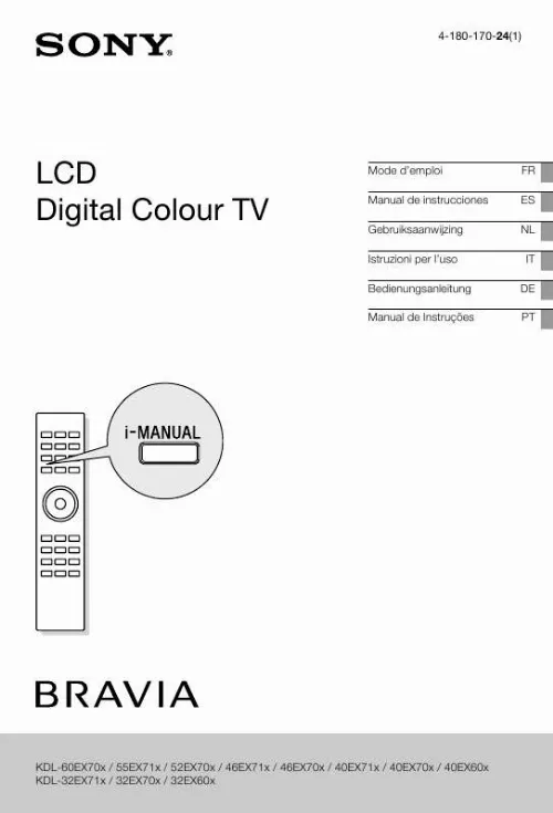 Mode d'emploi SONY KDL-46EX704