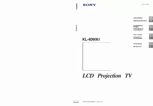 Mode d'emploi SONY KL-40WA1