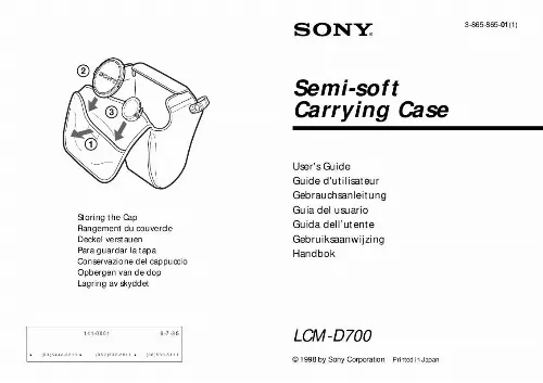 Mode d'emploi SONY LCM-D700