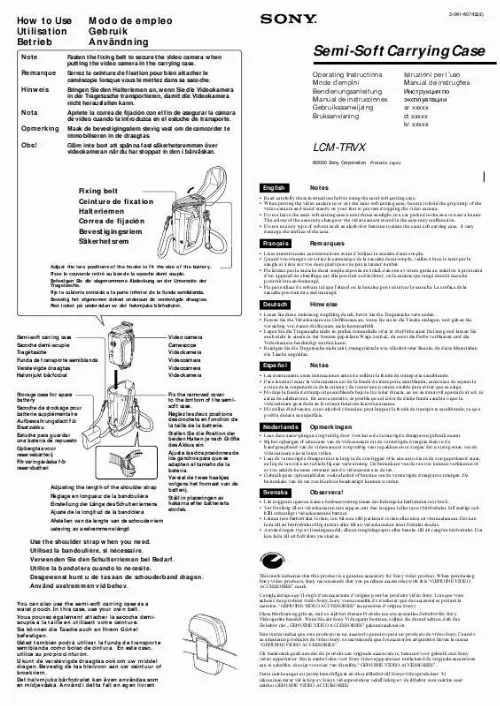 Mode d'emploi SONY LCM-TRVX