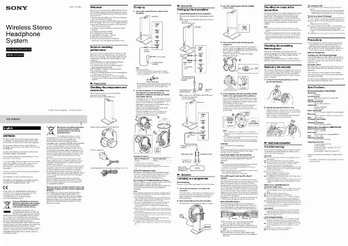 Mode d'emploi SONY MDR-ZX660