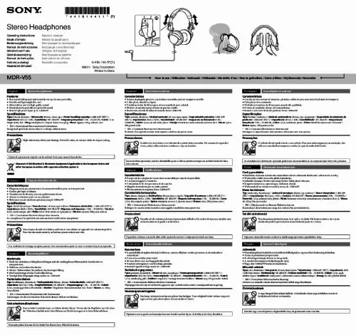 Mode d'emploi SONY MDRE9LPH.AE