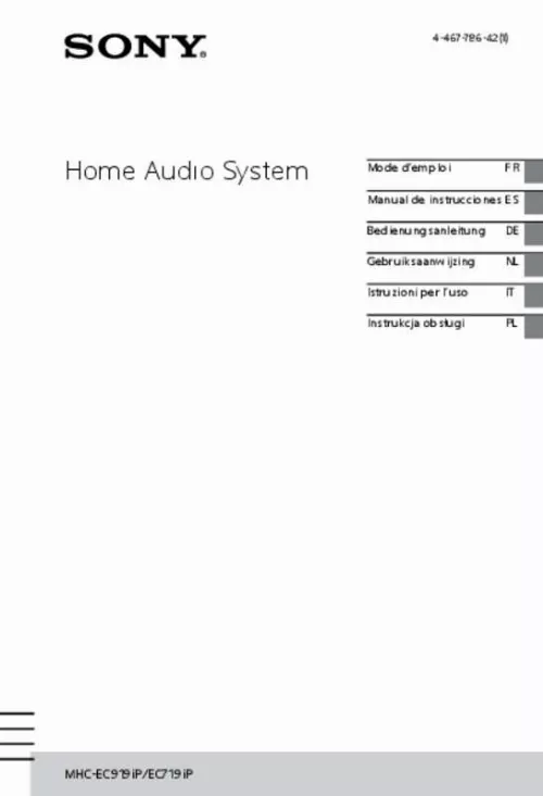 Mode d'emploi SONY MHC-EC719IP