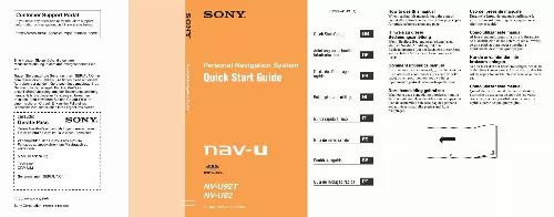 Mode d'emploi SONY NV-U82D