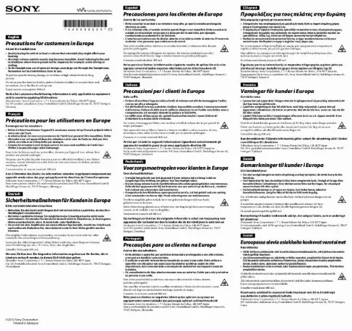 Mode d'emploi SONY NWZ-ZX1