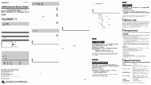 Mode d'emploi SONY PCGA-MM256R