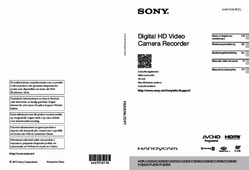 Mode d'emploi SONY PJ220