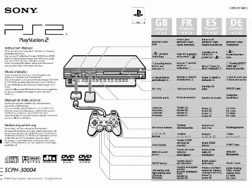 Mode d'emploi SONY PLAYSTATION 2