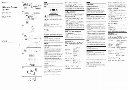 Mode d'emploi SONY SA-IF70