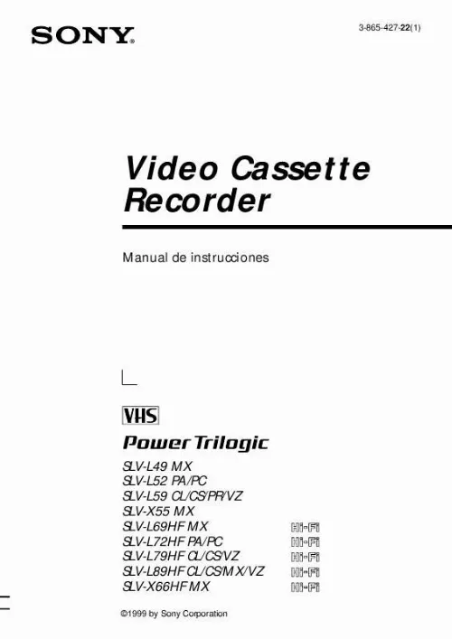 Mode d'emploi SONY SLV-L49