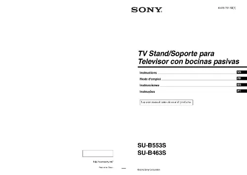 Mode d'emploi SONY SU-B463S