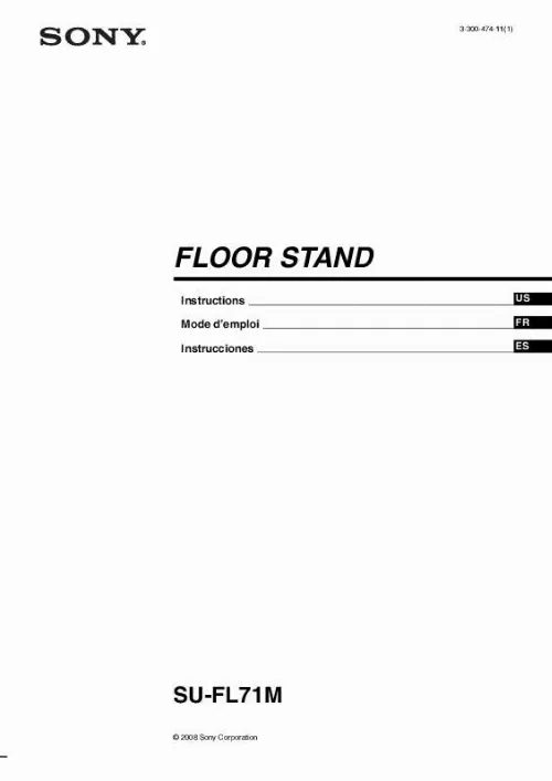 Mode d'emploi SONY SU-FL71M