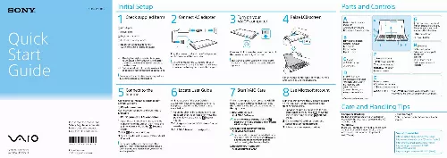 Mode d'emploi SONY VAIO SVD11215CYB