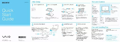 Mode d'emploi SONY VAIO SVE14112FXW