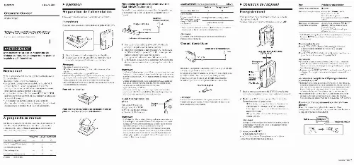 Mode d'emploi SONY TCM-453V