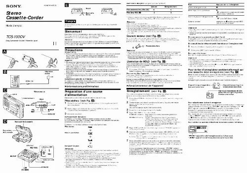 Mode d'emploi SONY TCS-100DV