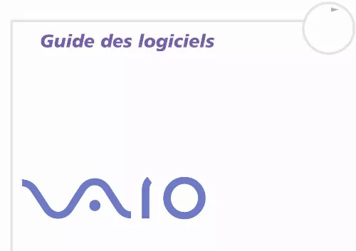 Mode d'emploi SONY VAIO PCV-W1/D