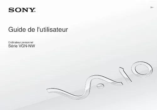 Mode d'emploi SONY VAIO VGN-NW20ZF