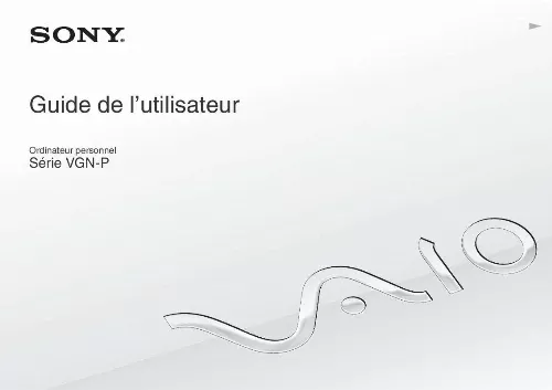 Mode d'emploi SONY VAIO VGN-P21Z/Q