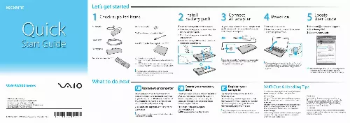 Mode d'emploi SONY VAIO VGN-AW290J/AH