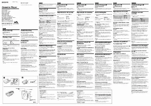 Mode d'emploi SONY WM-EX190