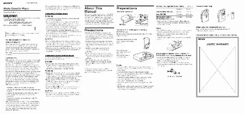 Mode d'emploi SONY WM-FX173