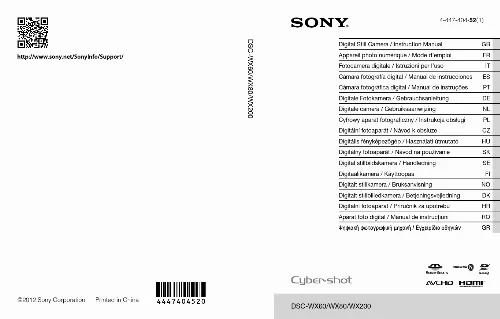 Mode d'emploi SONY WX60