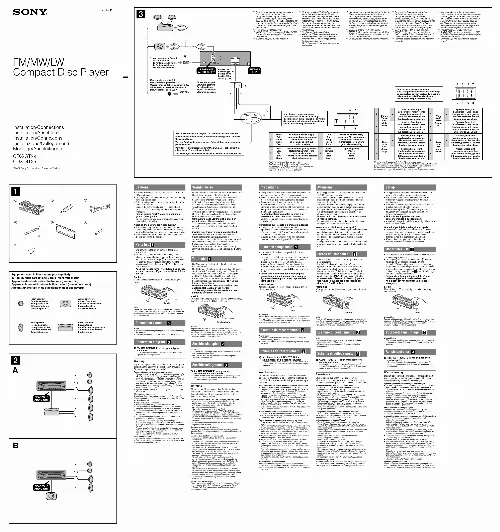 Mode d'emploi SONY XPLOD 52WX4 BLUETOOTH