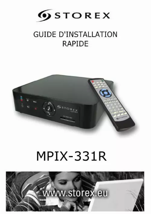 Mode d'emploi STOREX MPIX-331R