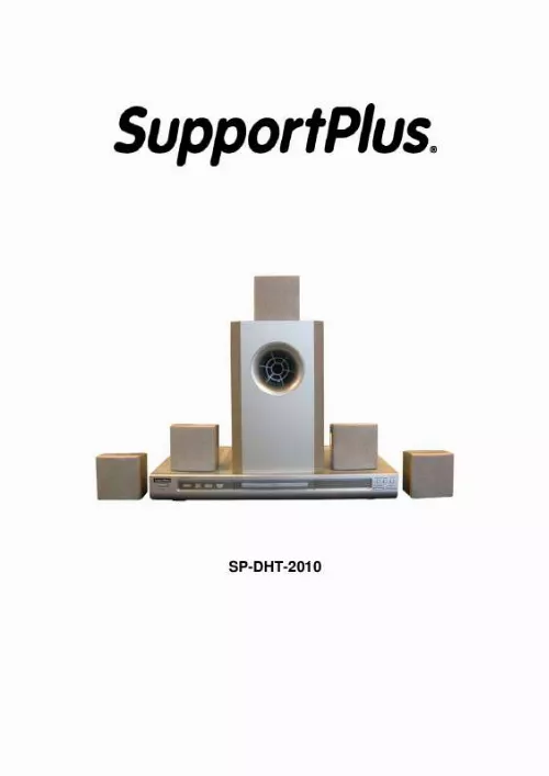 Mode d'emploi SUPPORTPLUS CHAINE HIFI SP-DHT-2010