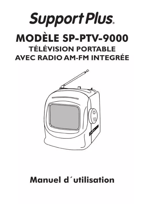 Mode d'emploi SUPPORTPLUS MINI-TV RADIO SP-PTV-9000