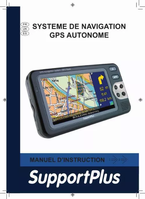 Mode d'emploi SUPPORTPLUS SYSTEME DE NAVIGATION GPS SP-GPS-22A0933